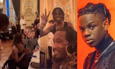 Video trends as Rema spotted doing bouncer for Cardi B and her husband Offset at a recent event