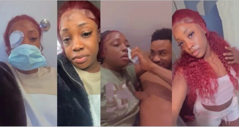 Young Lady Cries Out After Eye Lashes She Fixed Nearly Made Her Go Blind