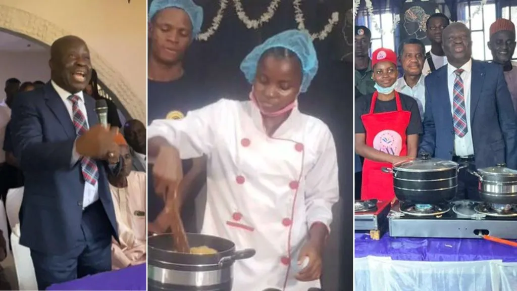 FUOYE VC gifts Chef Dammy N200k as she attempts to become world record holder for the longest cooking marathon (Photos)