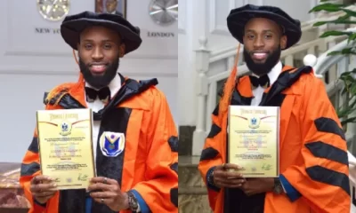 “Dr. Emmanuel Umoh Jr” BBNaija Star Reintroduces Himself as He Bags Doctorate Degree from US University
