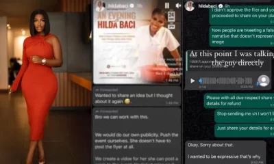 Leaked chat between Hilda Baci and brand over N3 million deal surfaces as chef shares her side of story (Video)
