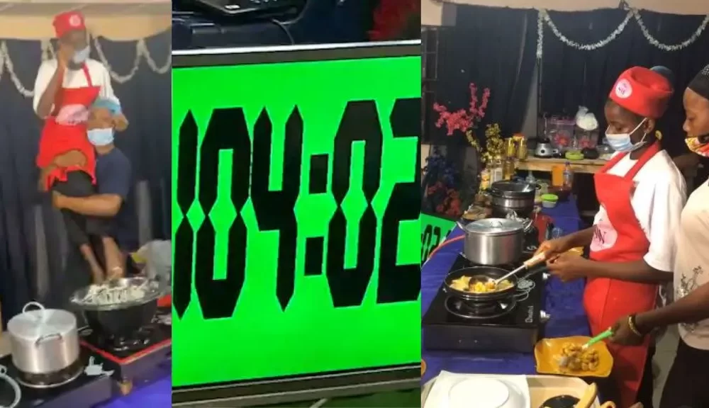 Video trends as Chef Dammy finally overtakes Hilda Baci, cooks for 104 hours (Watch)