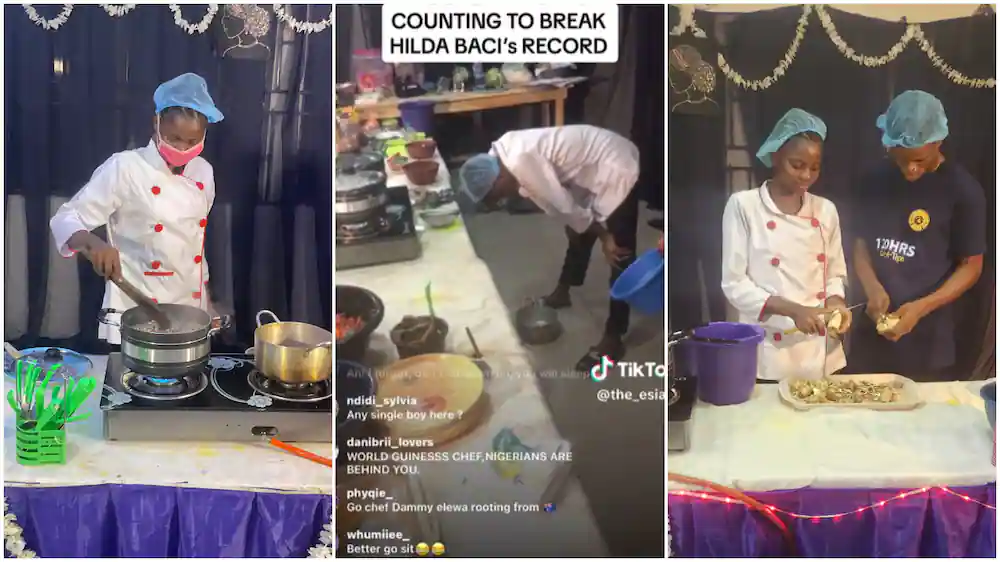 Moment Dammy Got Tired While Cooking in Ekiti, Leaves Pot & Bends Down