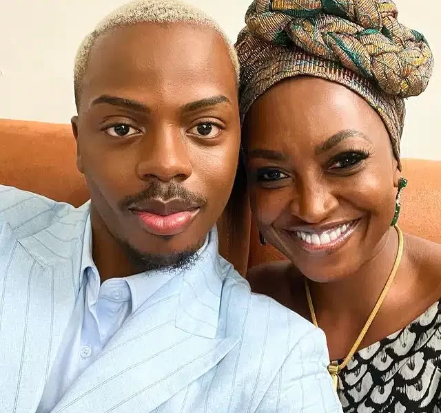 “Mother and son, see resemblance” — Enioluwa gushes as he strikes a pose with Kate Henshaw