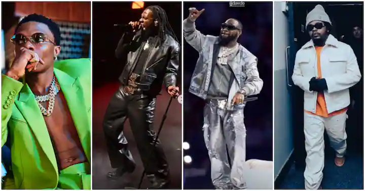 "Who's had the most Impact on Afrobeat?" Fans choose between Olamide, Davido, Wizkid & Burna Boy