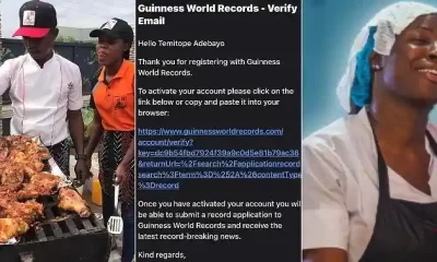 Another Nigerian Chef Leaks Email from Guinness World Records Amid Hilda's Verification
