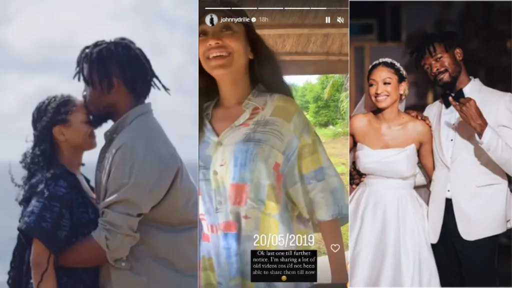 “Let’s accept this heartbreak in peace” – Reactions as Johnny Drille shares sweet video compilations of his wife