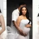 “Why’s he hiding his face?” – Reactions as Maria Chike and her lover strike a pose in stunning pregnancy shots