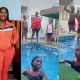 “I no play when I small” – Mercy Johnson shares fun moment with kids